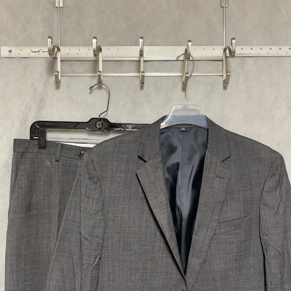 Jos A Bank Suit Men 42L Gray Glen Plaid 1905 Wool 2B Academia W36X30.5L Luxury